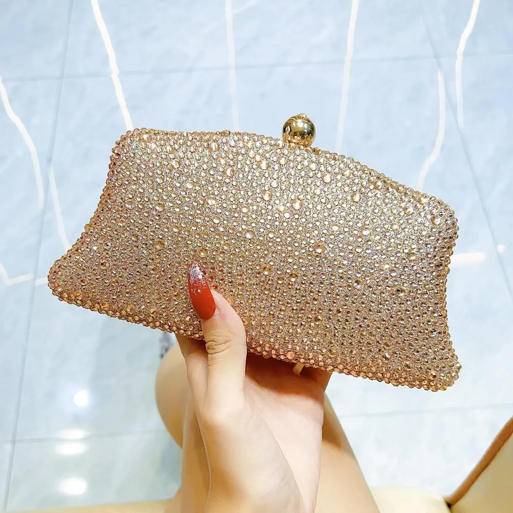VIFE Women Evening Handbag Sparkly Rhinestone Clutch Handbags Wedding Handbag Purse for Bridal Prom Cocktail Party
