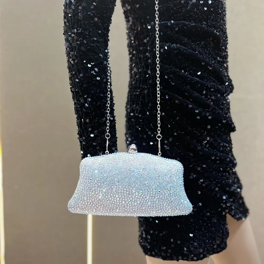 VIFE Women Evening Handbag Sparkly Rhinestone Clutch Handbags Wedding Handbag Purse for Bridal Prom Cocktail Party