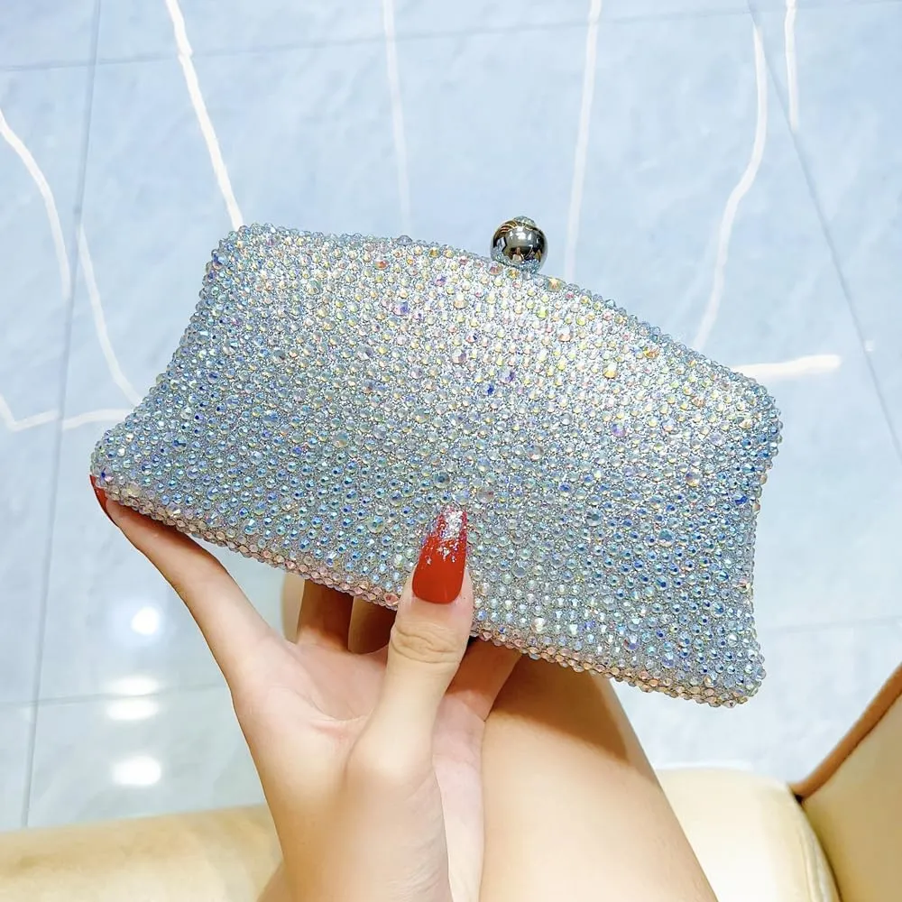 VIFE Women Evening Handbag Sparkly Rhinestone Clutch Handbags Wedding Handbag Purse for Bridal Prom Cocktail Party