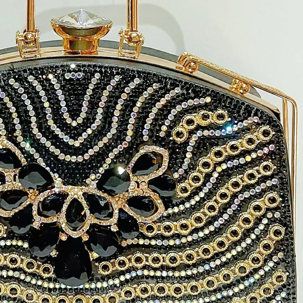 VIFE Womens Crystal Evening Clutch Bag Sparkly Rhinestone Wedding Handbag Purse for Bridal Prom Cocktail Party