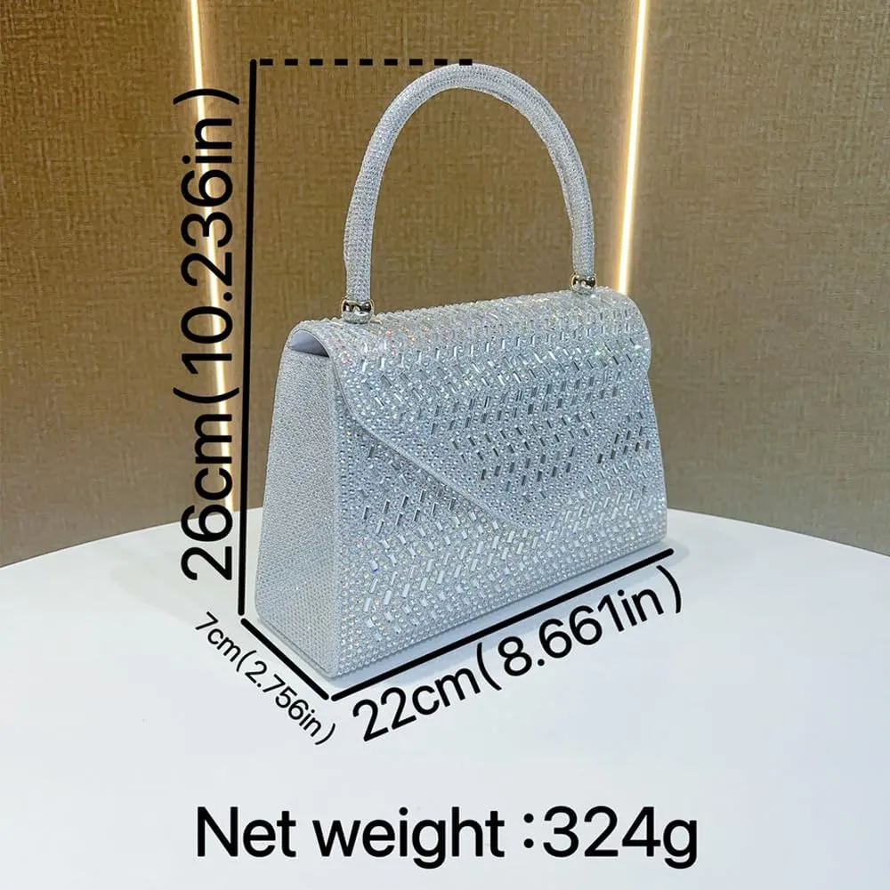 VIFE Womens Evening Bag Sparkly Clutch Purse Wedding Party Purses Glitter Rhinestone Cocktail Prom Handbags