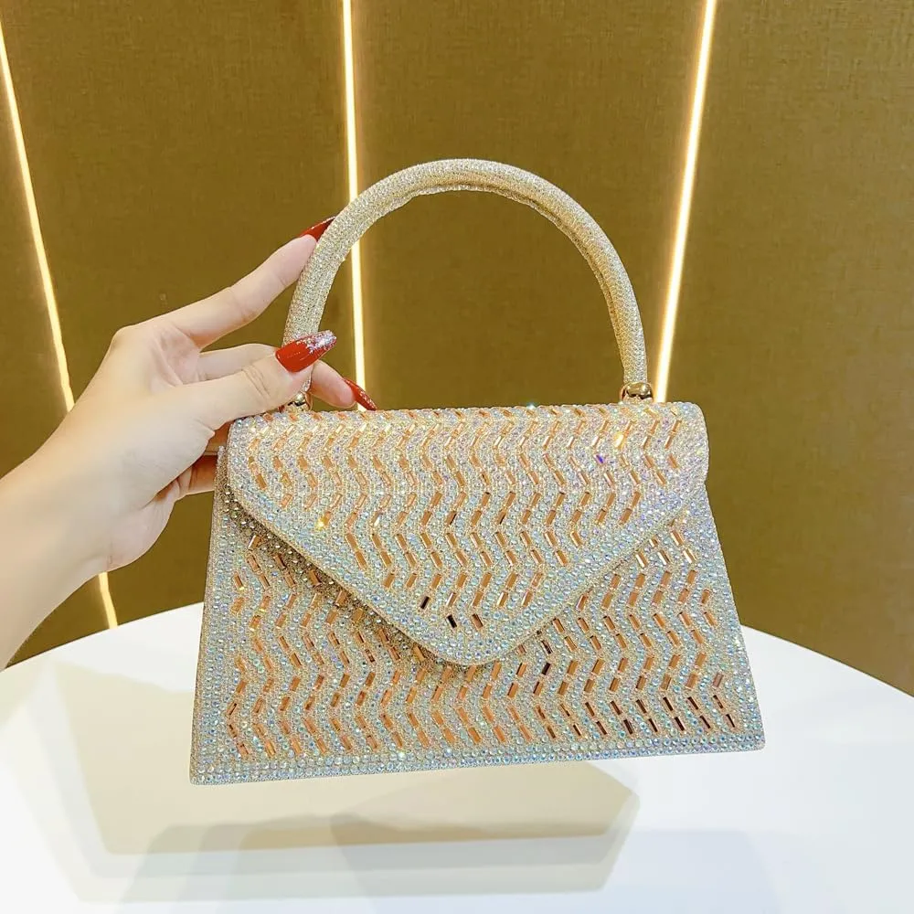 VIFE Womens Evening Bag Sparkly Clutch Purse Wedding Party Purses Glitter Rhinestone Cocktail Prom Handbags