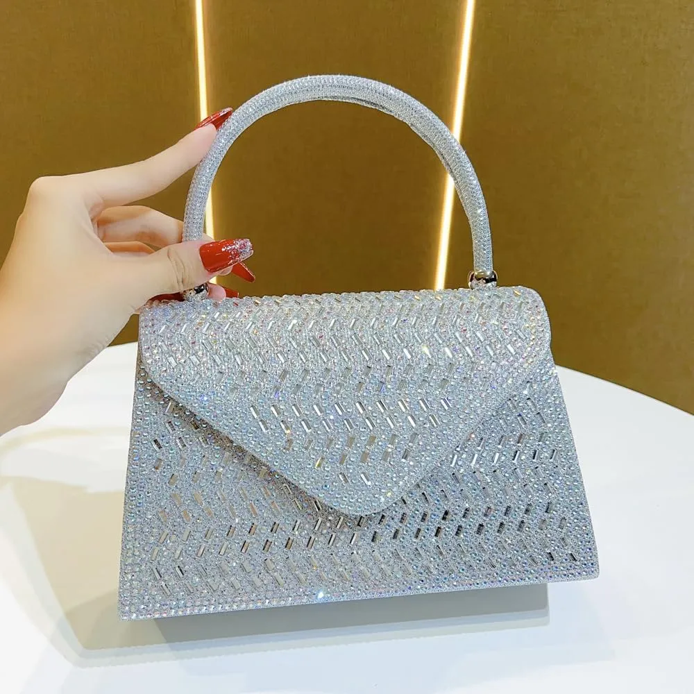 VIFE Womens Evening Bag Sparkly Clutch Purse Wedding Party Purses Glitter Rhinestone Cocktail Prom Handbags
