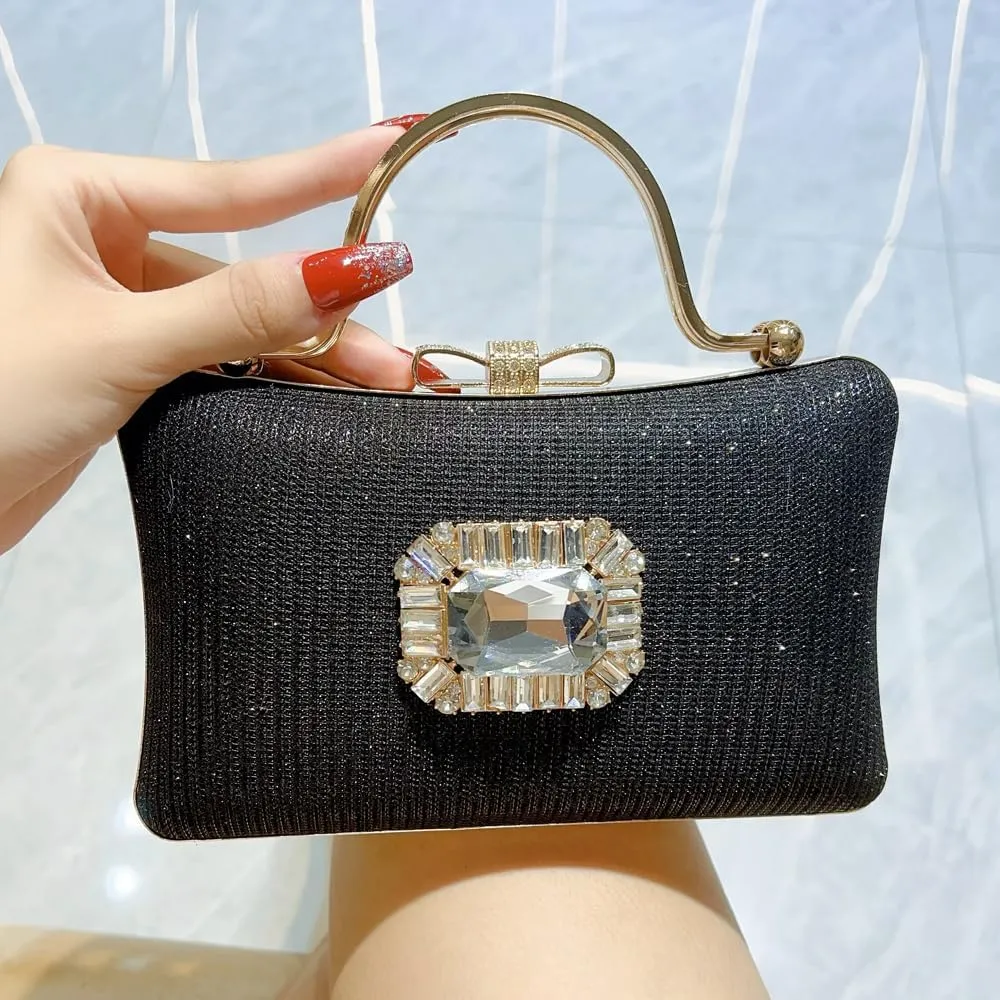 VIFE Womens Sparkly Rhinestone Glitter bag Clutch Evening Handbag Shoulder Bags Purse for Wedding Party Prom