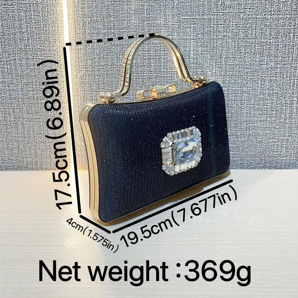 VIFE Womens Sparkly Rhinestone Glitter bag Clutch Evening Handbag Shoulder Bags Purse for Wedding Party Prom