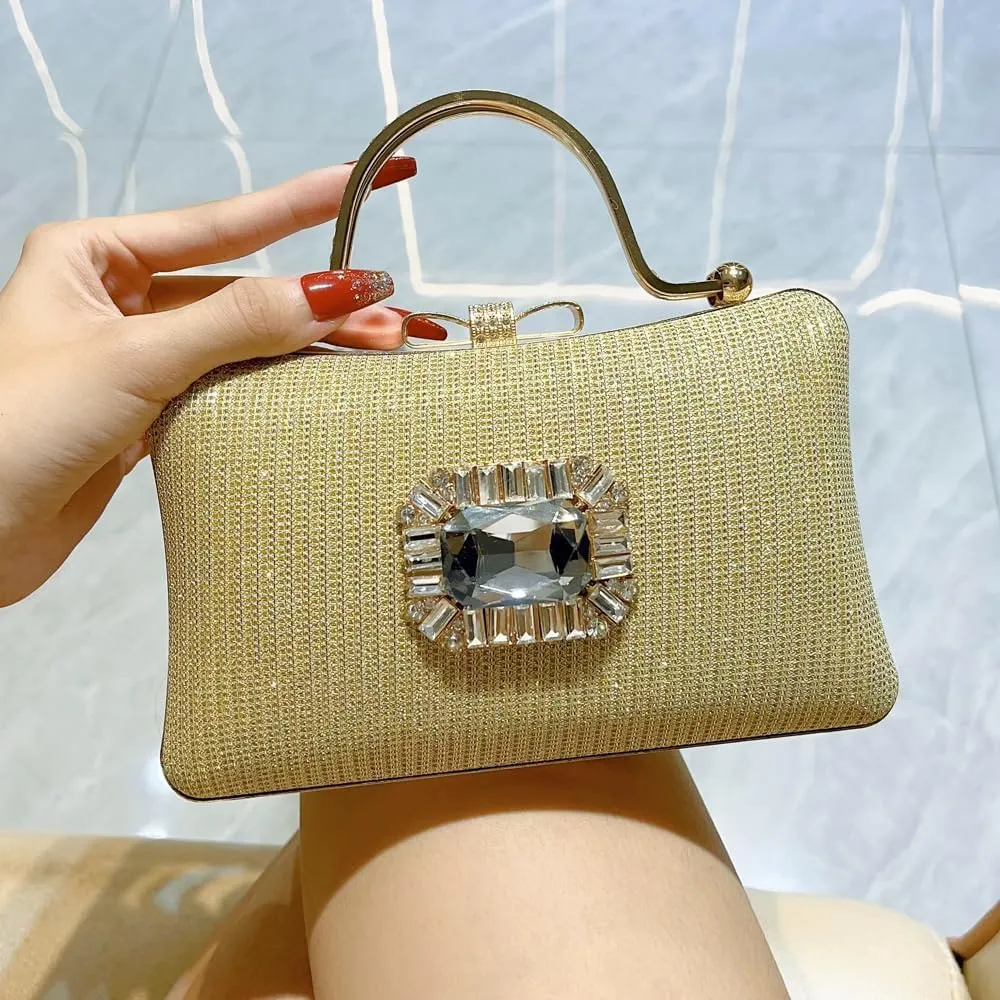 VIFE Womens Sparkly Rhinestone Glitter bag Clutch Evening Handbag Shoulder Bags Purse for Wedding Party Prom