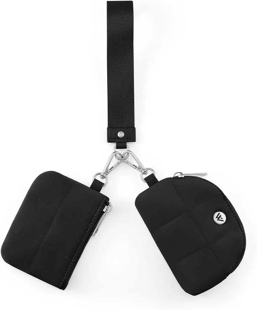 WESTBRONCO Puffer Tote Bags for Women, Mini Keychain Wristlet Wallets