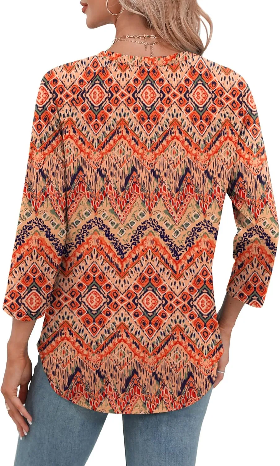 WIHOLL 3/4 Length Sleeve Womens Tops Summer Basic Business Casual Blouses 2025 Fashion