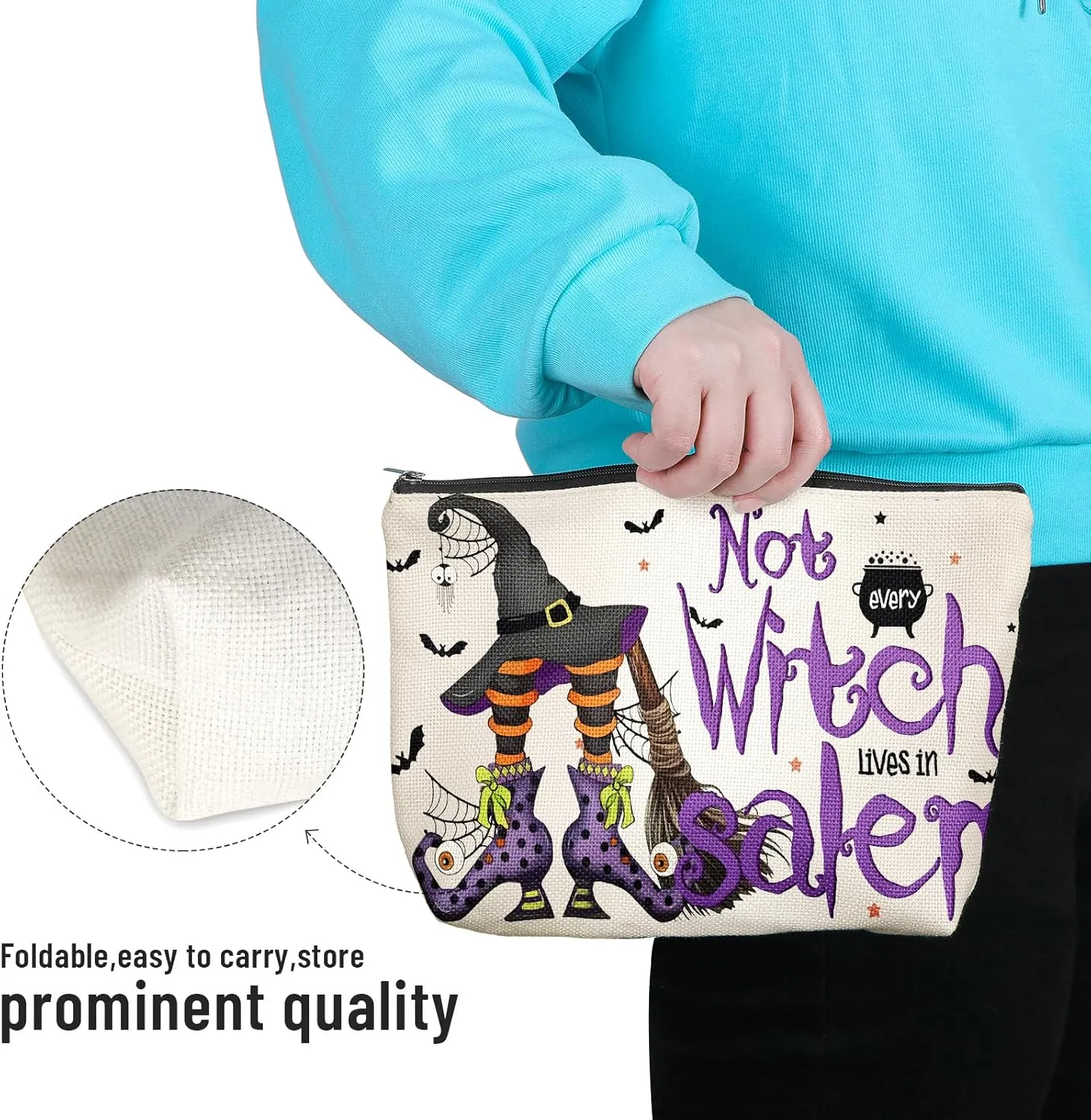 Witchy Makeup Bag Witchy Party Favor Witchcraft Supplies Makeup Organizer Bag Goth Cosmetic Bag Witch Stuff Birthday Gifts for Women Witchcraft Lovers