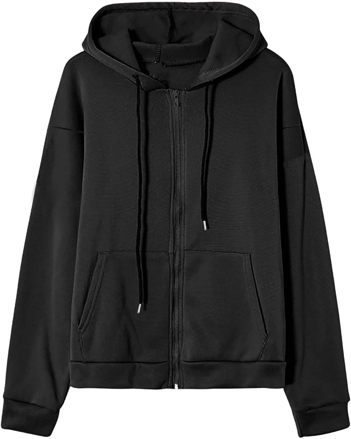 Women 2024 Zip Up Oversized Sweatshirt Long Sleeve Jackets Comfort Casual Sweaters Y2K Trendy Fall Fashion Clothes