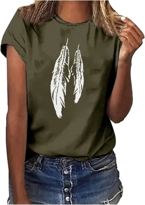 Women Animal Graphic Tee Top Dragonfly Tshirt Tops Funny Cute Short Sleeve Tunic Shirt 2023 Spring Blouse Gift Shirts