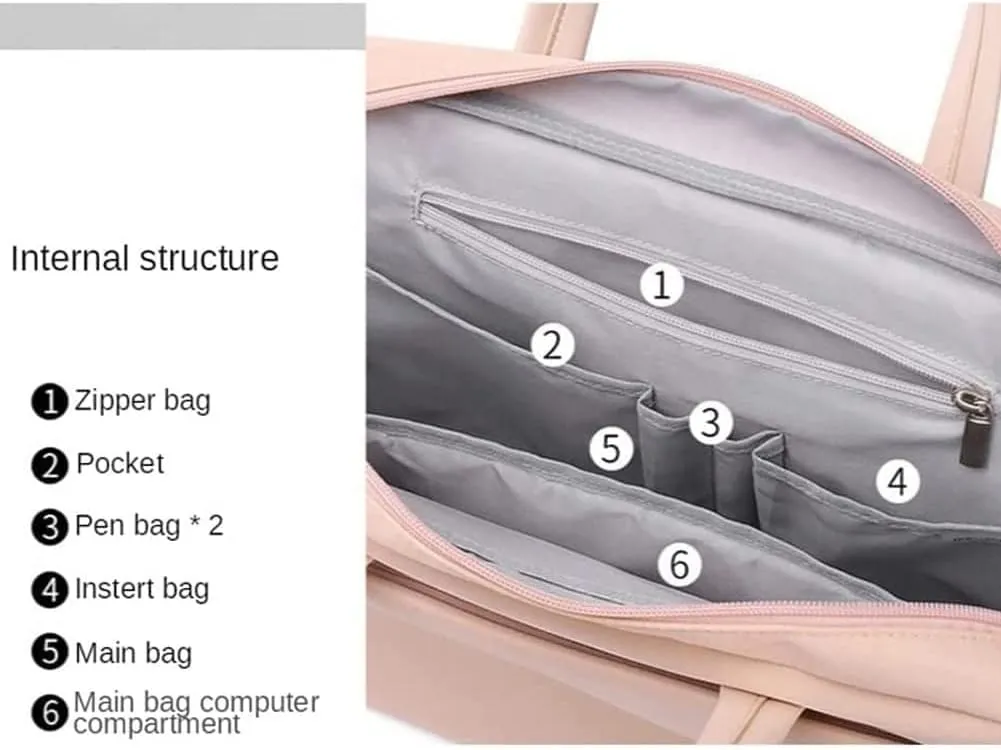 Women Briefcases Lightweight Men's Laptop Bag 13 inch Water Resistant Crossbody Business Handbag (Color : Gray, Size : 35.5 * 27 * 9cm)