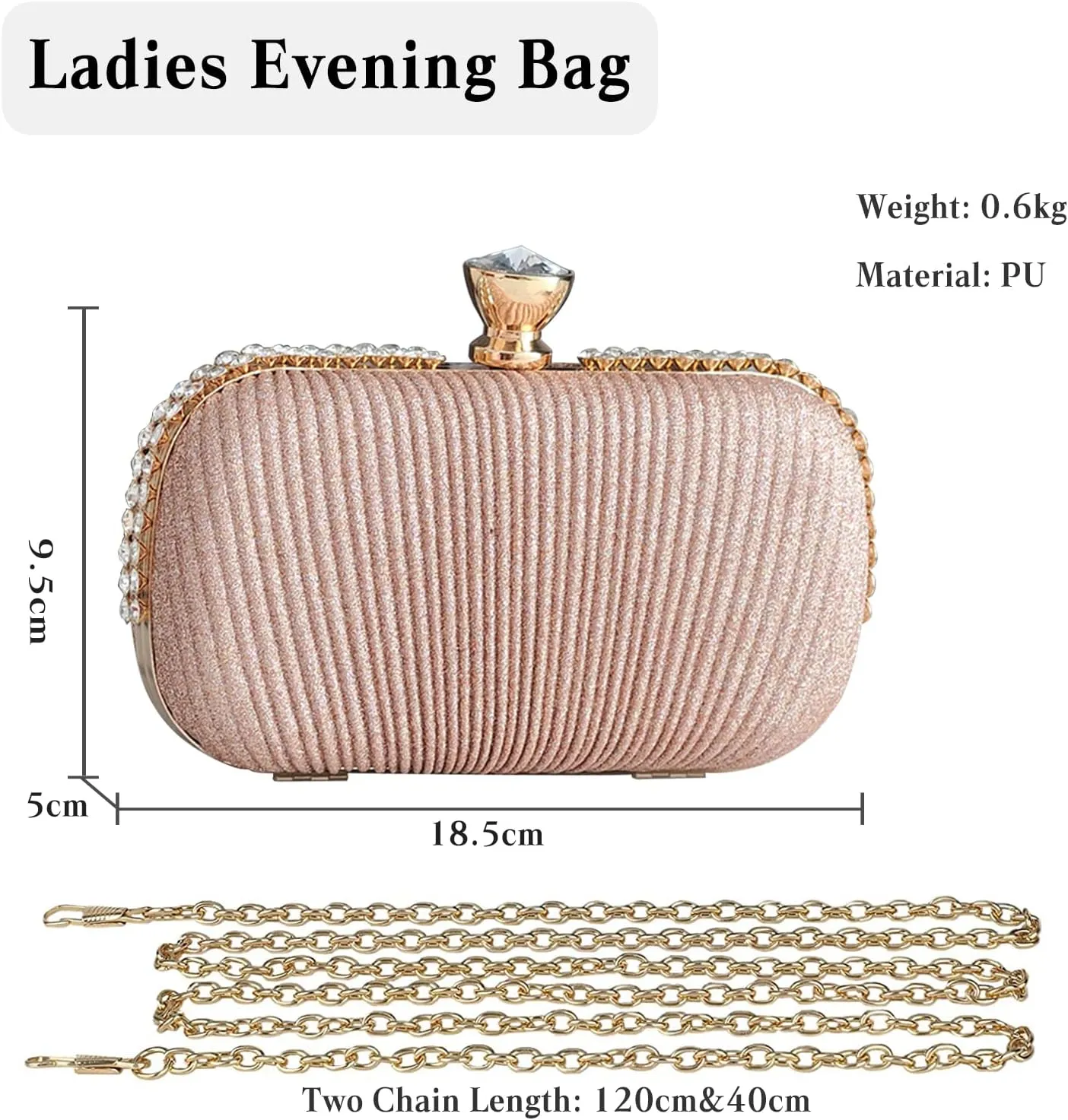 Women Clutch Bag Rhinestone Evening Bag Bridal Wedding Bag Elegant Crossbody Bag