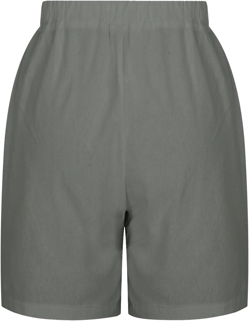 Women Cotton Linen Beach Shorts Drawstring Elastic High Waisted Shorts Casual Summer Shorts Comfy Vacation Clothes