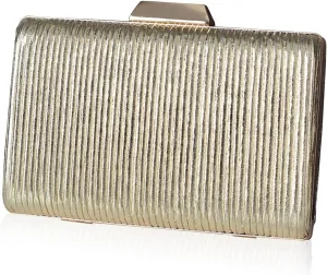 Women Evening Bag Pleated Clutch Bag Bridal Wedding Purse Ladies Shoulder Bag Handbag With Detachable Chain