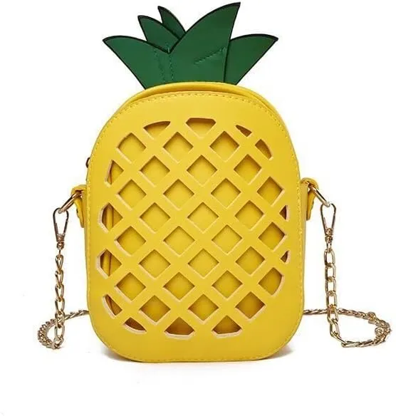 Women Handbags Shoulder Bags, Satchel Tote Bag, Girls Fruit Purses and Handbags for Women Leather Pineapple Crossbody Bag Ladies
