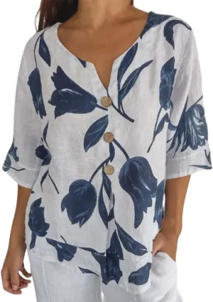 Women Linen Shirts Autumn and Winter Work Daily Long Sleeved Slim Light Blue Shirt Top Women Blouses Linen Blouses