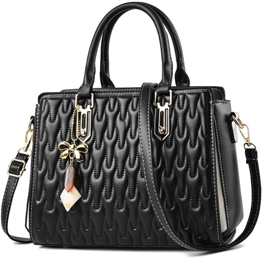 Women Soft Leather Top Handle Purses Fashion Top Handle Satchel Handbags Elegant Shoulder Crossbody Bag Totes (Green)