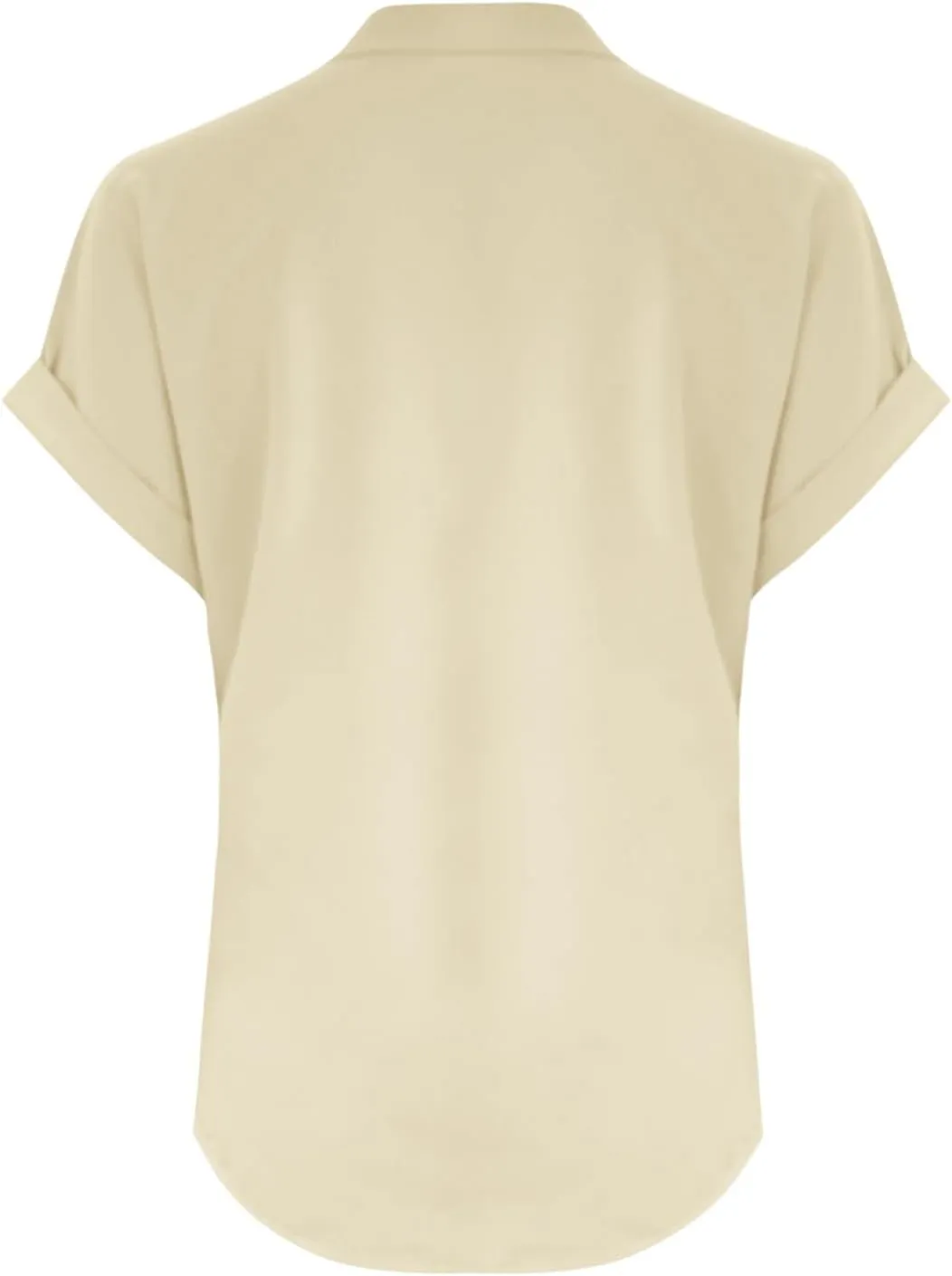 Womens Button Down Linen Shirt Short Sleeve V Neck Shirts Solid Color Comfy Tops Summer Casual Dressy Tunic Top