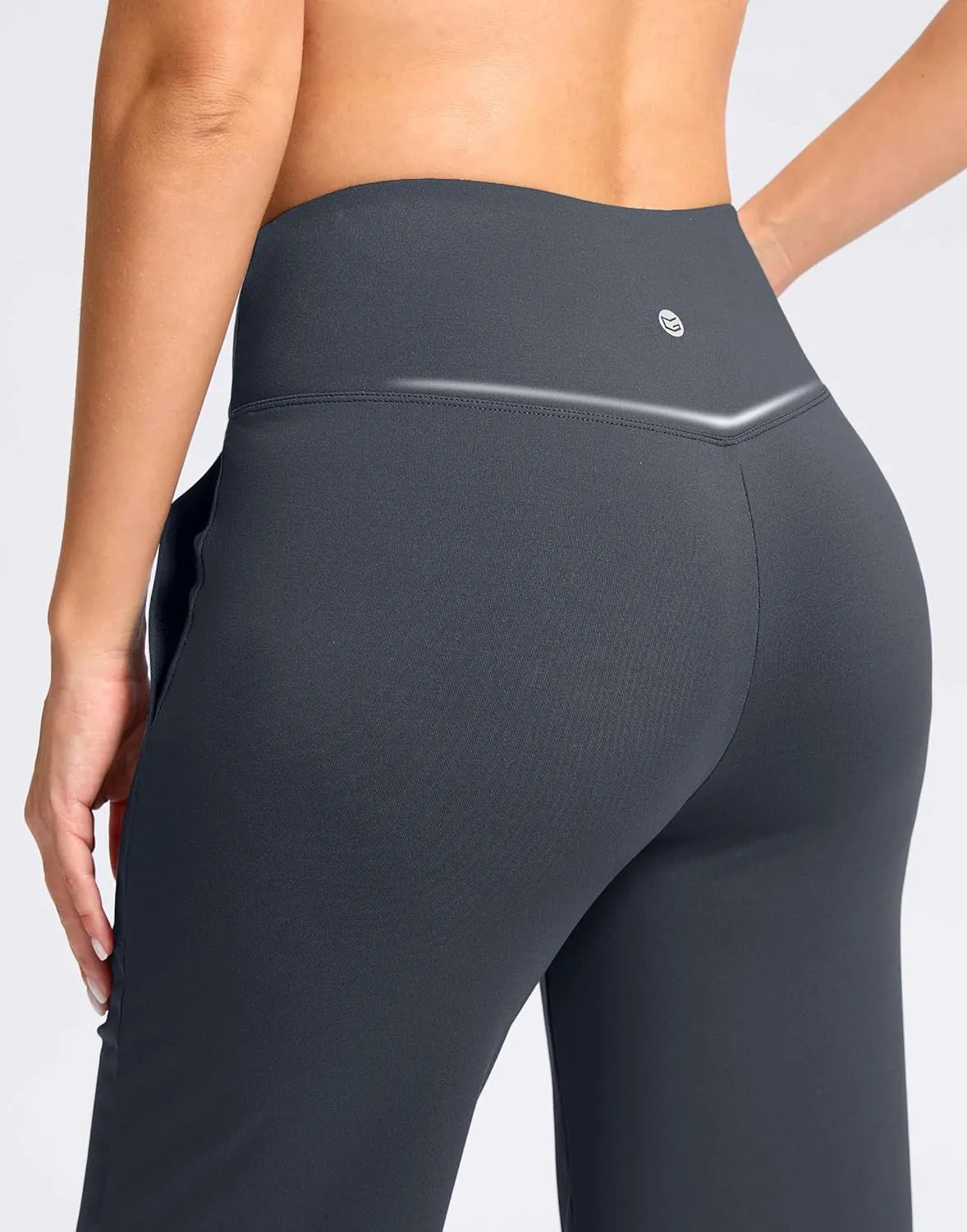 Women's Capri Pants with Pockets High Waist Yoga Pants Wide Leg Workout Crop Summer Pants for Casual, Travel, Exercise