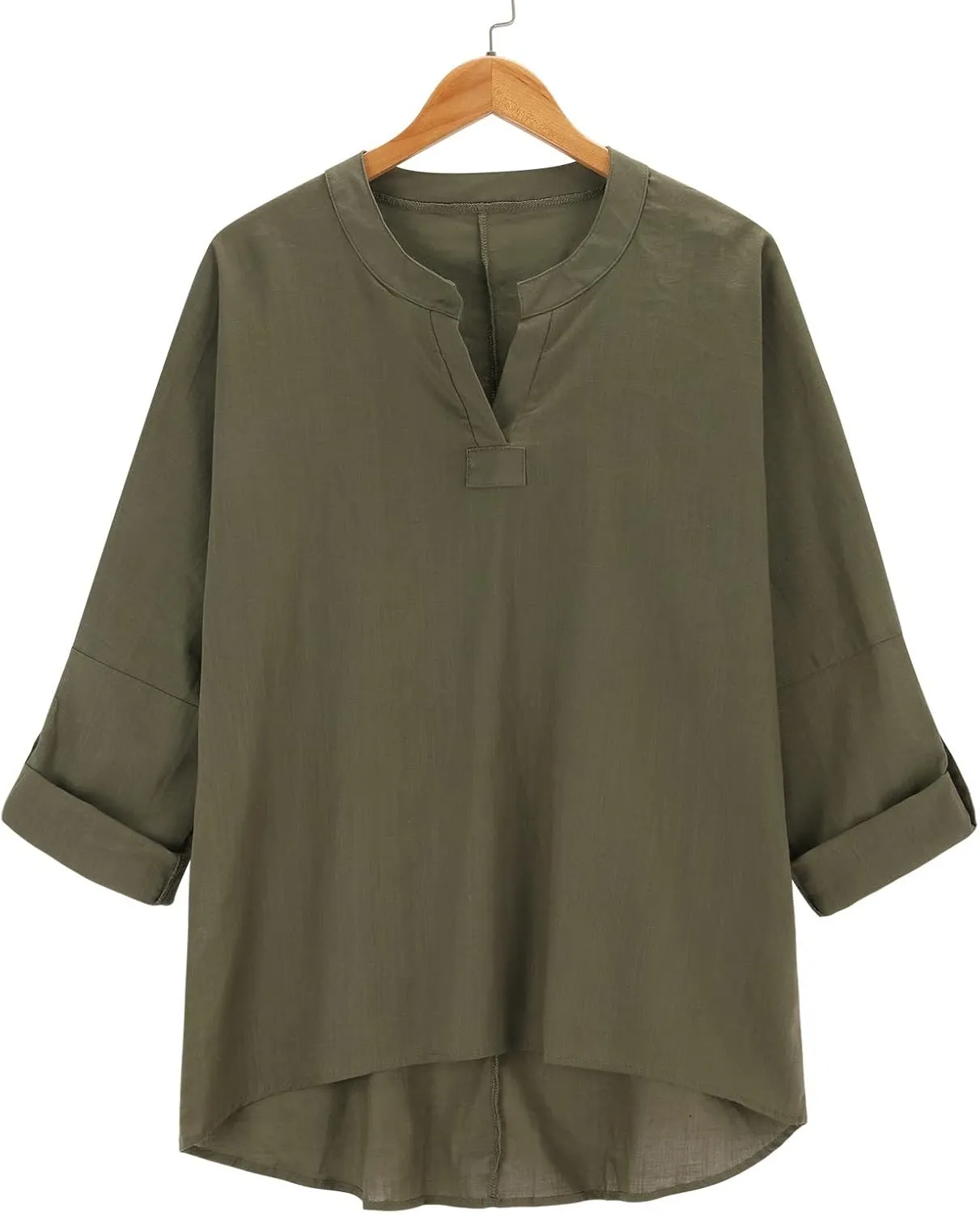 Women's Ethnic Embroidered Floral Shirt Collar Button Summer Loose Short Sleeved Blouse Cotton Linen Tops