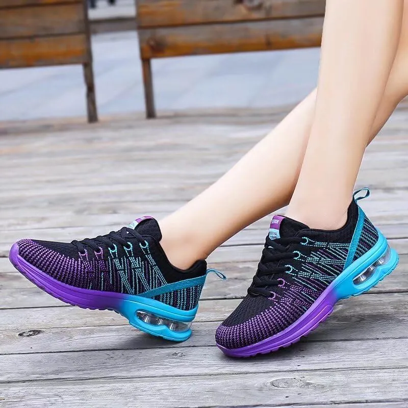 Women's Fashion Mixed Color Mesh Sneakers for Walking Sport