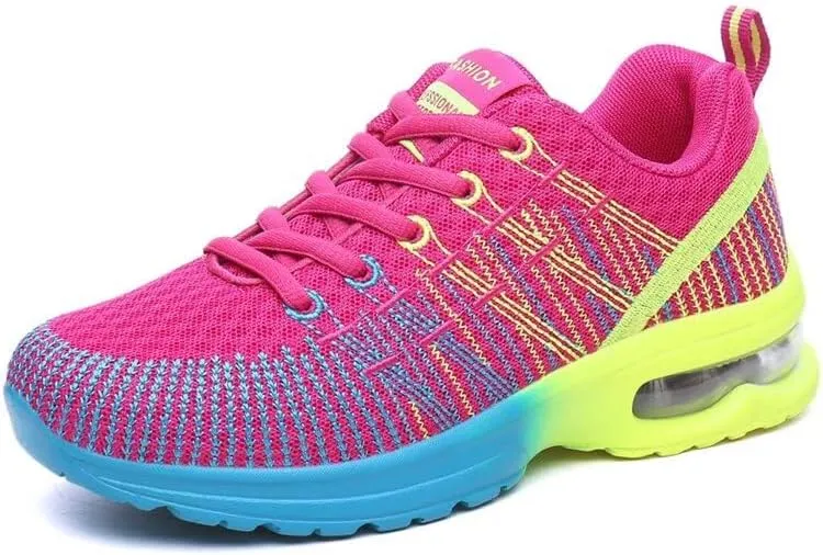 Women's Fashion Mixed Color Mesh Sneakers for Walking Sport