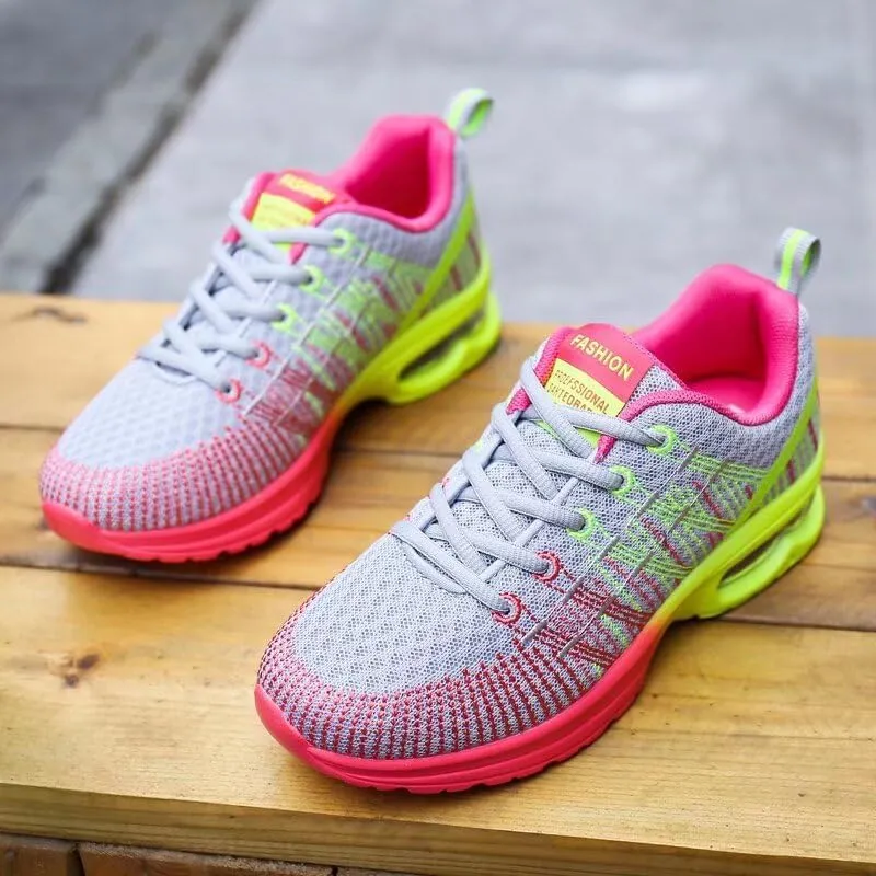 Women's Fashion Mixed Color Mesh Sneakers for Walking Sport