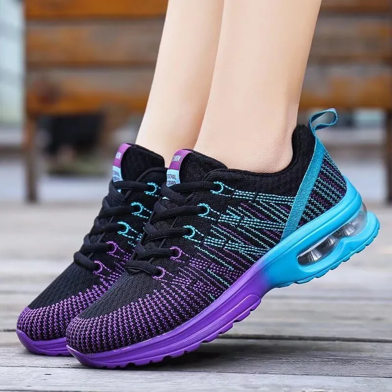 Women's Fashion Mixed Color Mesh Sneakers for Walking Sport