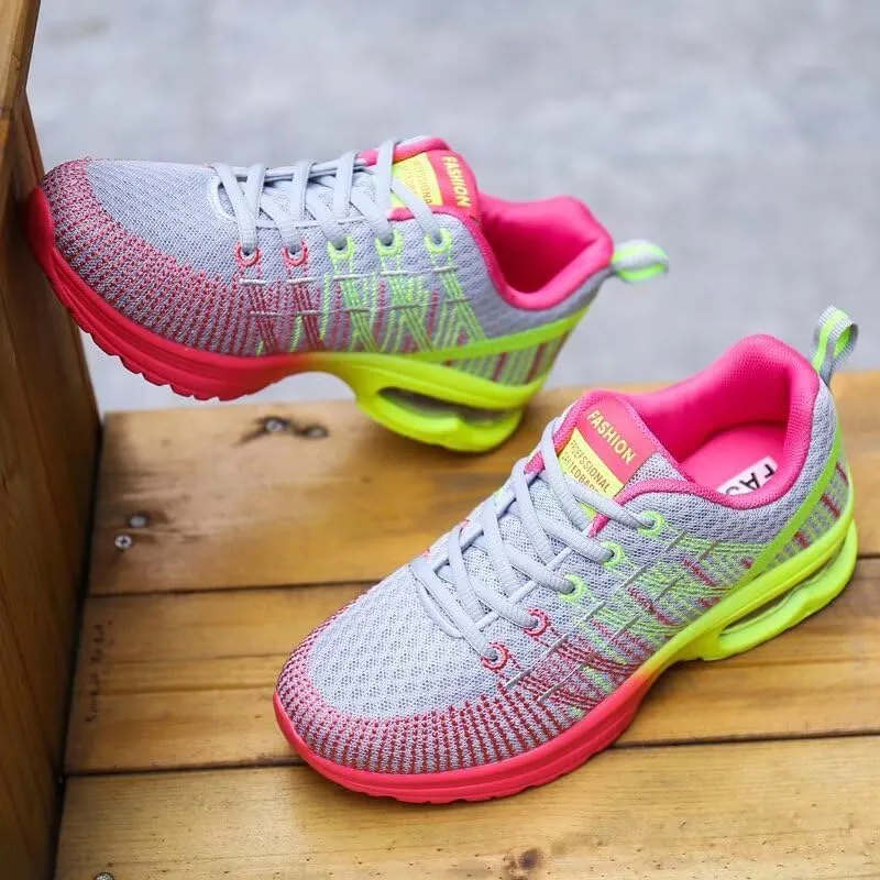 Women's Fashion Mixed Color Mesh Sneakers for Walking Sport