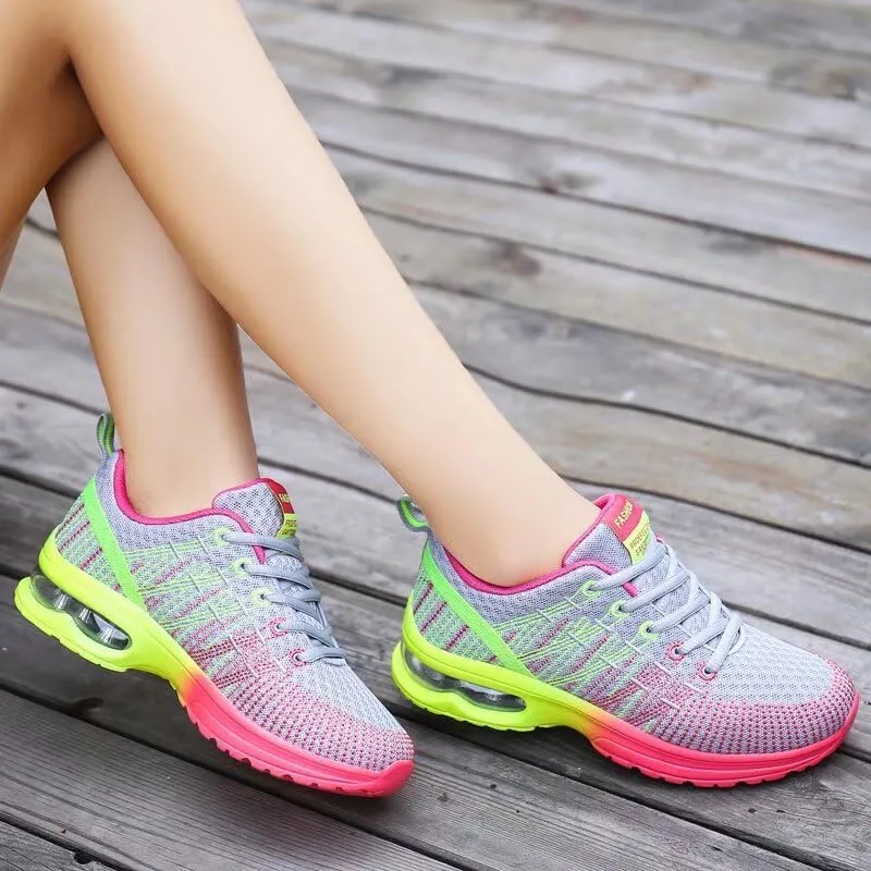 Women's Fashion Mixed Color Mesh Sneakers for Walking Sport