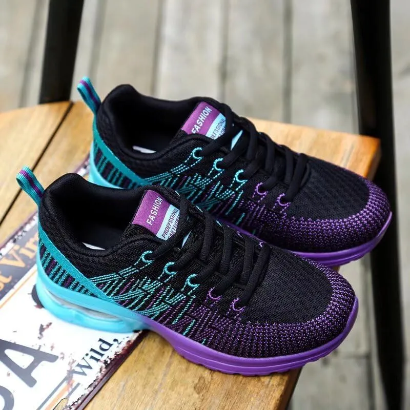 Women's Fashion Mixed Color Mesh Sneakers for Walking Sport
