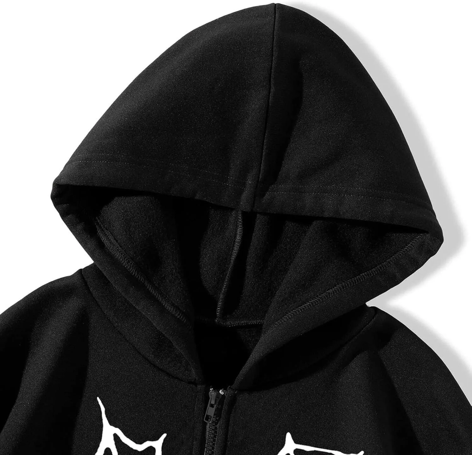 Women's Halloween Zip Up Hoodie Funny Spider Net Graphic Y2K Oversized Sweatshirt Goth Punk Jackets Streetwear