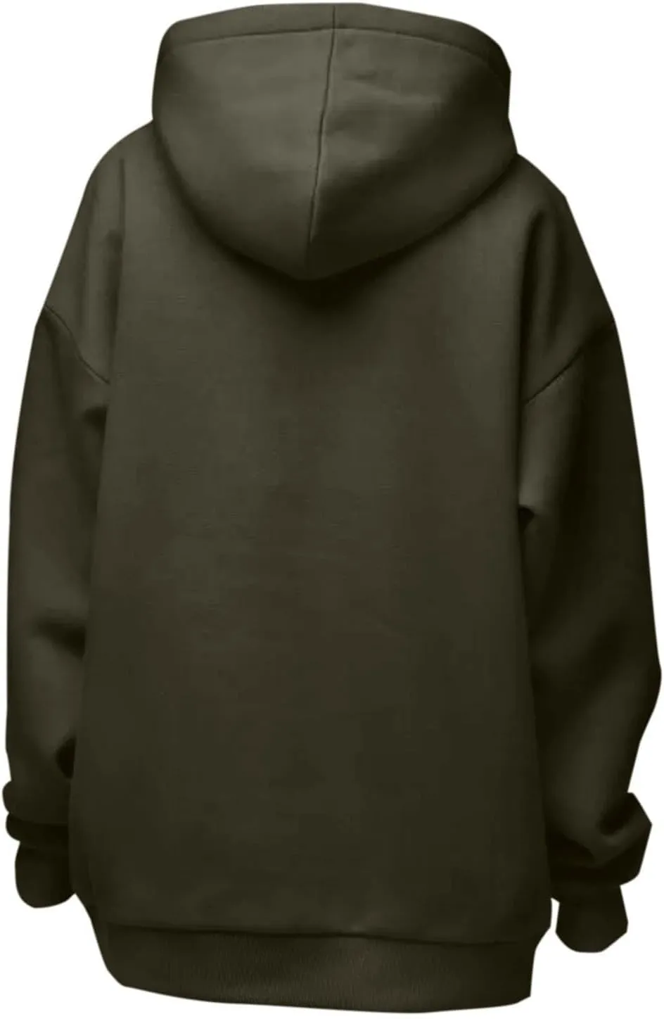 Womens Oversized Hoodie Fall Fashion 2024 Ribbed Cuffs Crewneck Sweatshirt Drop Shoulder Long Sleeve Tops With Pocket