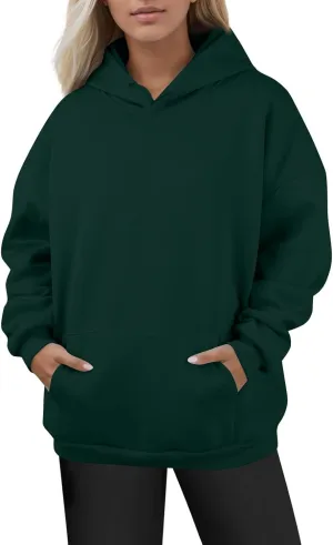 Womens Oversized Hoodies Lightweight Fleece Sweatshirts Casual Long Sleeve Pullover Tops Fall Outfits 2024