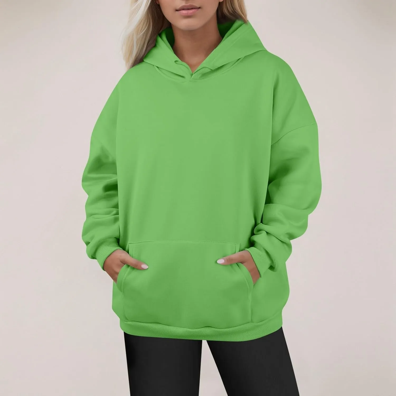 Womens Oversized Hoodies Lightweight Fleece Sweatshirts Casual Long Sleeve Pullover Tops Fall Outfits 2024