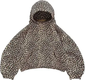 Womens Y2k Oversized Graphic Leopard Cheetah Print Hoodie Pullover Sweatshirt Casual Hoodies Trendy Streetwear