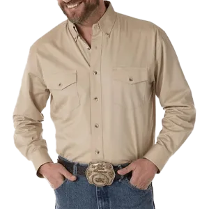 Wrangler Men's Solid Twill Shirt