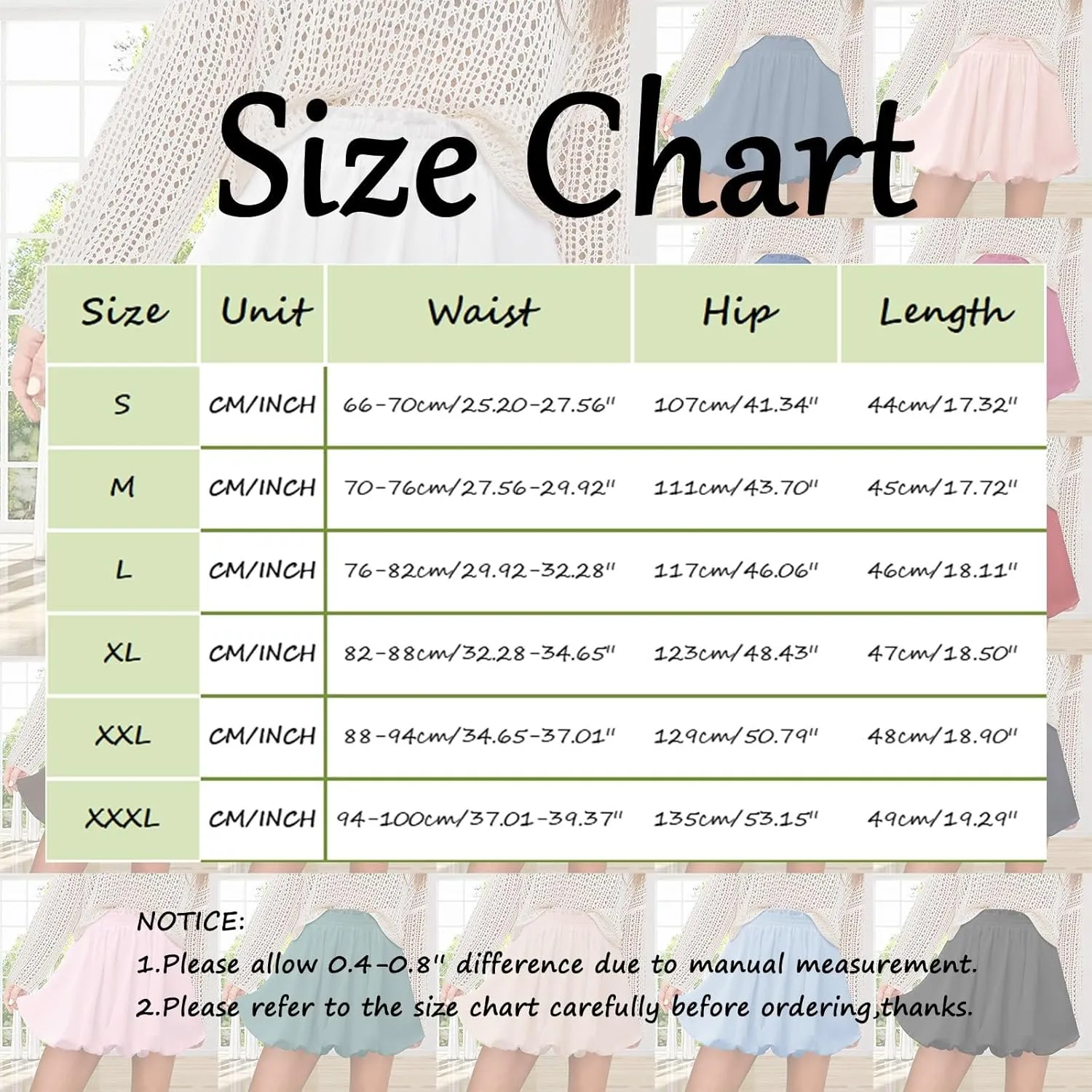 XOWRTE Summer Boho Shorts for Women Ruffled High Waisted Skorts with Pockets Puff Bubble Mini Skirts Going Out Cute Shorts