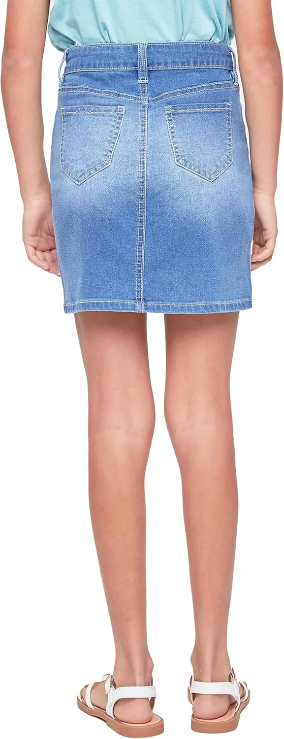 YMI Girls High-Rise Essential Denim Skirt