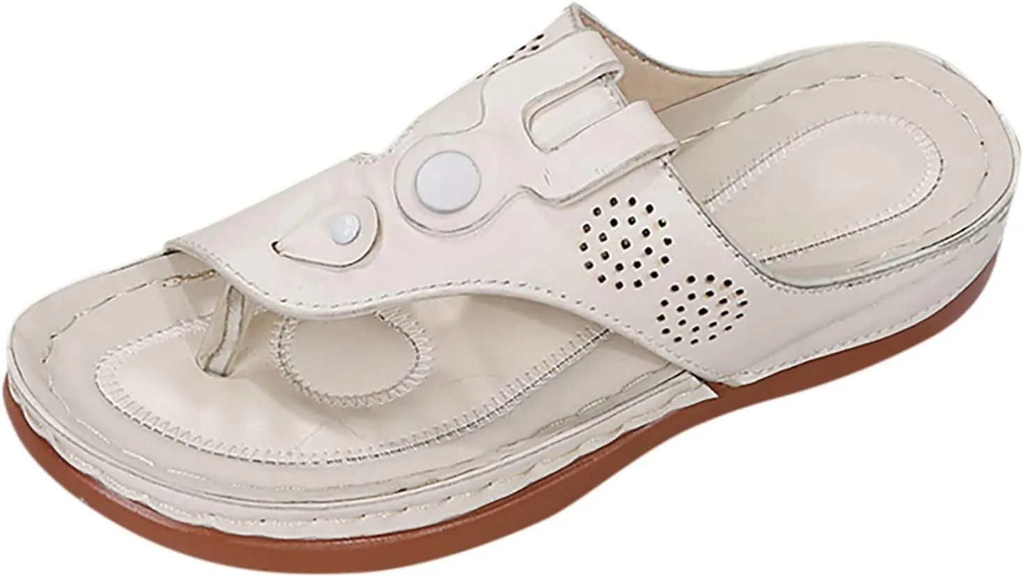 ZSpzx Wedge Sandals For Women 2025,Women's Slide Sandals,Arch Support Flip Flops Thong Slippers Sandals Comfortable Summer Casual Beach Shoes Orthopedic Open Toe Dressy Slip on Walking Shoes
